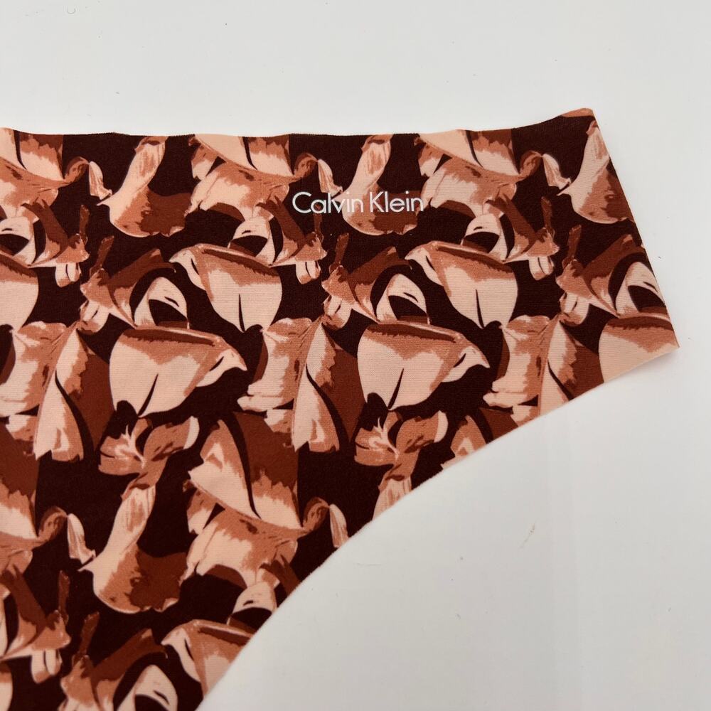 Calvin‎ Klein Thong Womens Small Underwear Brown Panites NEW - Picture 3 of 3